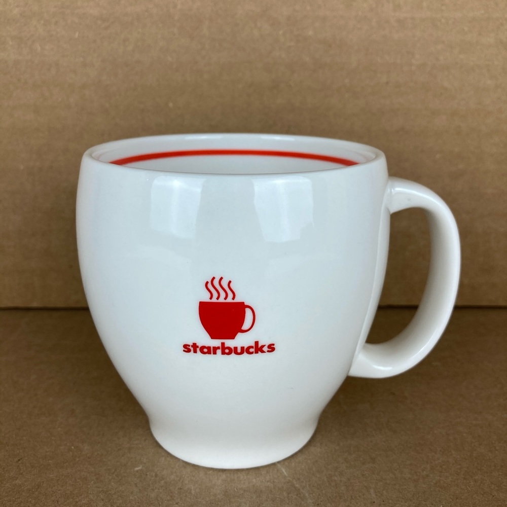 2004 Starbucks Abbey II Red 15oz Coffee Mug Cup
